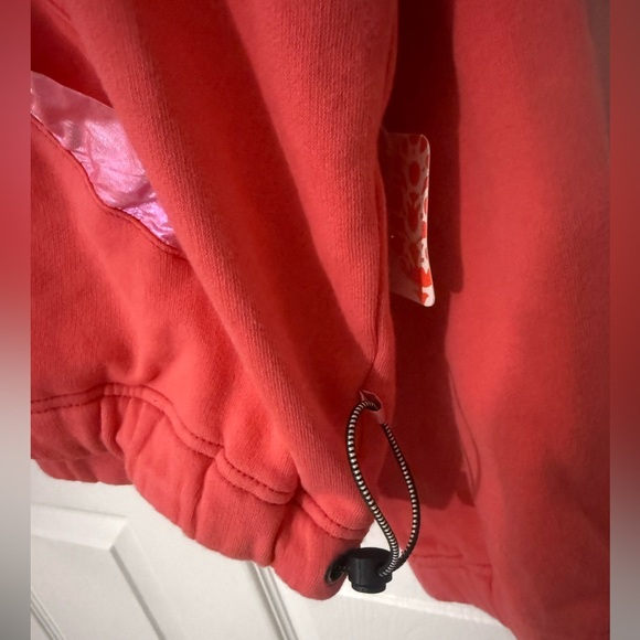 Free People Movement Oversized Away We Go Half Zip Pullover Sweatshirt Pink S128 - Picture 7 of 14